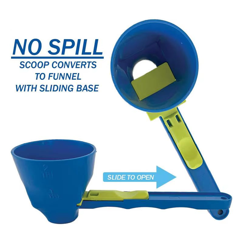 Funnel Scoop Coffee Spoon Protein Powder Funnel Spoon Precise Measurement Funnel Scooper Sliding Design Measuring Spoon Funnel