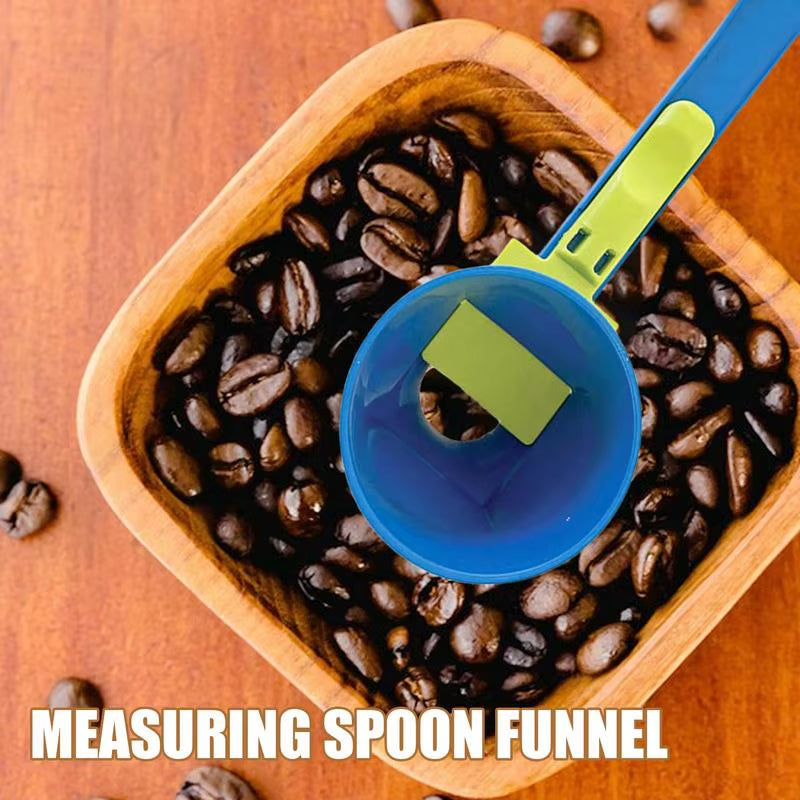 Funnel Scoop Coffee Spoon Protein Powder Funnel Spoon Precise Measurement Funnel Scooper Sliding Design Measuring Spoon Funnel